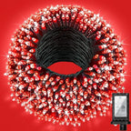 300LED 75FT Christmas Lights Indoor, LED Christmas Tree Decoration Lights with 12 Modes & Timer Memory, Dimmable Plug in Waterproof LED Xmas Light for Yard Trees Wedding Party Holiday Red