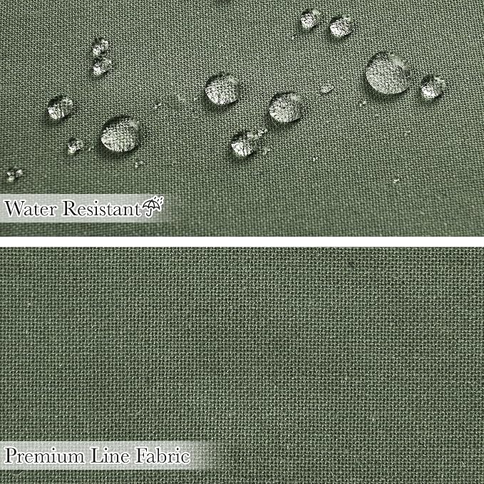 KGORGE Linen Fabric Shower Curtain-Button Hole Semi Sheer Lightweight Waterproof Thick Cloth Neutral Shower Curtains for Bathtub Bathroom, Forest Green, 72 x 72 inches Long, 12 Hooks Included, 1 Panel