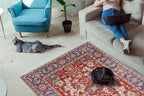 Keen Home Design 9x12 Rug - Machine Washable Area Rug with Non-Slip Backing, Ideal for Living Room, Dining Room, Bedroom - Vintage, Easy Clean, Durable, Low Pile Rug - (9' x 12')