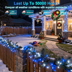 350LED Christmas Lights Indoor Outdoor, 90ft 12 Modes Blue and Cool White LED String Lights with Timer Dimmable, Waterproof Tree Lights for Xmas Patio Yard Fence Wedding Bedroom Garden Decor