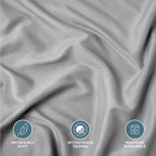Bare Home Standard Pillow Sham Covers - Set of 2 - Premium 1800 Ultra-Soft Microfiber - Double Brushed - Stain & Fade Resistant - Bed Pillow Shams - Pillows Not Included (Set of 2, Light Grey)