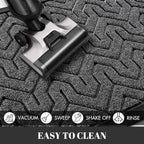 Yimobra Large Door Mat Outside Entrance 47x24, Waterproof Heavy Duty Outdoor Mats for Front Door, Non Slip Rubber Entry Mat for Garage Patio Indoor, Easy Clean, Mix Grey