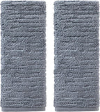 SKL Home CloudSoft Cotton Luxury 2-Piece Hand Towel Set, Smoke Blue