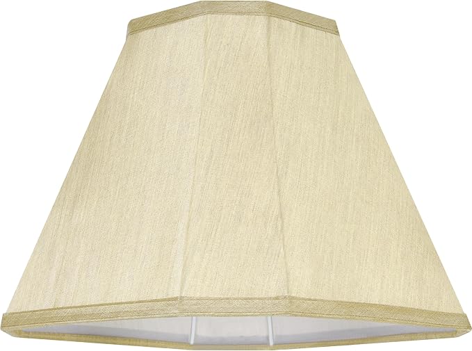 GO&SO Gold Bell Lamp Shades Set of 2 Fabric Lampshade, 6.5"Top x 13"Bottom x 11.2"Slant Height x 10.5''Vertical Height,(Spider) Modern Lamp Shade For Table & Floor Lamp Shade Replacement,Easy Assembly