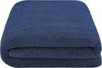 American Soft Linen Oversized Bath Sheet 40x80 Extra Large for Bathroom, 600 GSM 100% Cotton Turkish Jumbo Bathsheet Towels for Adults, Navy Blue Bath Sheet