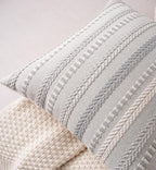Boho Throw Pillow Covers 20x20 Inch Set of 2, Farmhouse Decorative Couch Pillow Cases, Grey Accent Pillows of Bed, Sofa Bedroom Living Room Home Decor Cushion Cover