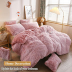 XeGe Faux Fur Throw Pillow Cases, Plush Shaggy Ultra Soft Pillow Covers, Fluffy Crystal Velvet Decorative Pillowcases, Furry Fuzzy Pillow Shams Zipper Closure, Set of 2 (King, Pink Ombre)