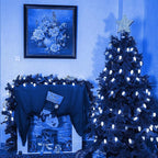 Dazzle Bright C9 Waterproof Blue Christmas Lights, 50 LED, 33ft Long, Indoor Outdoor Use