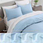 Bare Home Standard Pillow Sham Covers - Set of 2 - Premium 1800 Ultra-Soft Microfiber - Double Brushed - Stain & Fade Resistant - Bed Pillow Shams - Pillows Not Included (Set of 2, Light Blue)