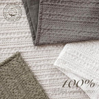 Foindtower Set of 2 Decorative Cotton Waffle Weave Throw Pillow Covers Euro Shams Cushion Covers Accent European Pillowcase for Bed Couch Sofa Bedroom Living Room Home Decor 22×22 Inch Taupe Gray