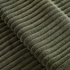 Fancy Homi Set of 2 Olive Green Lumbar Rectangle Decorative Throw Pillow Covers 12x20 Inch for Couch Bed Chair, Aesthetic Boho Room Decor, Soft Fuzzy Thick Corduroy Cute Textured Cushion Case 30x50cm
