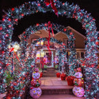 500 LED Christmas Lights Outdoor - 165ft Christmas String Lights 8 Modes Plug in Waterproof Twinkle Fairy Light with Timer Memory for Indoor Outside Bedroom Home Party Decoration, Red&White