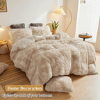 XeGe Tie Dye Faux Fur Fluffy Throw Pillow Cases, Plush Shaggy Soft Furry Pillowcases, Marble Print Velvet Fuzzy Decorative Pillow Covers for Bed Couch Zipper Closure, Set of 2(Standard, Tie Dye Beige)