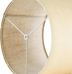 GO&SO Set of 2 Lamp Shades for Table Lamps Floor Lamps Rustic Brown Drum Lampshades- 13" Top x 13" Bottom x 10" High (Spider) Natural Burlap - Medium Lampshades Modern -Farmhouse Assembly Required