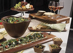 Lipper International Acacia Narrow Serving Tray for Sushi or Cheese, 18.25" x 6.13" x 0.75"