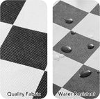 Black and White Checkered Clothes Storage Bins, 100L Large Blanket Storage Bags 3 Pack, Closet Organizers and Storage Containers for Comforters, Bedding, Foldable Organizer with Handle
