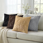 decorUhome Throw Pillow Covers 26x26 Inch Set of 2, Soft Plush Decorative Faux Fur Dark Brown Solid Couch Pillow Covers, Accent Farmhouse Neutral Square Euro Pillow Cases for Sofa Bed Living Room