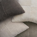 Topfinel Decorative Neutral Throw Pillow Covers 22×22,Farmhouse Cozy Cushion Cover Set of 4 with Corduroy,Soft Accent Pillowcases for Couch,Bed,Living Room Home Decor (Cream,White)