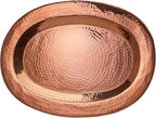 Sertodo Copper, Thessaly Oval Platter, Hand Hammered 100% Pure Copper