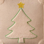 DFXSZ Christmas Pillow Covers 18x18 Yellow Star Beige Christmas Tree Decoration Soft Plush Faux Fur Jacquard Throw Pillows for Bedroom Sofa Holiday Festivals Winter Home Decor PTK063C18