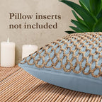 Boho Living Jada Decorative Throw, (2) 20" x 20" Pillow Covers, Light Blue 2 Count