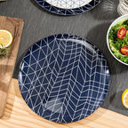 Bzyoo 12-Piece Melamine Dinnerware Set - Spidy | Lightweight, Durable, BPA-Free | Dishwasher Safe Dish Set for Indoor & Outdoor Use - Perfect for Camping, BBQs