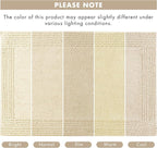 Madison Park Splendor Reversible 100% Cotton Tufted Bathroom Rug-3000 GSM Hotel Quality Luxurious Plush Medium Pile Bath Mat Absorbent, Quick Dry, Shower Room Décor, 21x34, Natural
