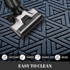 Yimobra Large Door Mat 36x24, All-Weather Waterproof Non-Slip Welcome Matt Outdoor, Heavy Duty Non Slip Doormat for Entryway for Patio and Garage Indoor, Easy Clean, Blue