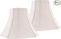 Beige Square Cut Corner Bell Lamp Shade Set of 2 Medium Linen Lampshade 6.5``Top×13``Bottom×10.6``Hight(Spider) Vintage Lamp Shade for Table & Floor Lamp - Lampshade Replacement