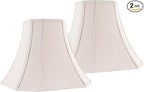Beige Square Cut Corner Bell Lamp Shade Set of 2 Medium Linen Lampshade 6.5``Top×13``Bottom×10.6``Hight(Spider) Vintage Lamp Shade for Table & Floor Lamp - Lampshade Replacement