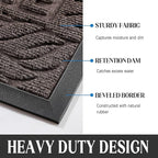 Yimobra Large Welcome Mat 60x36, Waterproof Non-Slip Outdoor Mats for Front Door Outside Entrance, Low-Profile Entryway Mat Indoor for Garage Patio, Brown