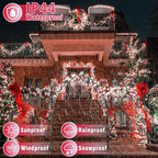 165FT 500 LED Christmas Lights, Plug in Christmas String Lights with Waterproof, 8 Modes Twinkle Fairy Lights for Xmas Garden Tree Holiday Decorations, Red White