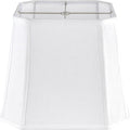 GO&SO 1 Pack White Linen Lamp Shade Square Cut Corners, 10"Top × 13" Bottom × 10.5" High(Spider),Lamp Shades for Table & Floor Lamps Medium for Bedroom Decor, Handcrafted, Easy Assembly