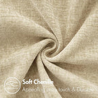 MIULEE Pack of 2 Beige Throw Pillow Covers 12x20 Inch Soft Pillow Covers for Sofa Living Room Couch Solid Dyed Cases