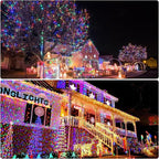 JMEXSUSS 2 Pack Solar Christmas Lights Outdoor Waterproof, Total 400LED 151FT Multi Colored Christmas Lights, 8 Modes Solar String Lights for Outside Tree Patio Garden Xmas Christmas Decorations