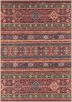 Keen Home Design 6x9 Rug - Machine Washable Area Rug with Non-Slip Backing, Ideal for Living Room, Dining Room, Bedroom - Vintage, Easy Clean, Durable, Low Pile Rug - (6' x 9')