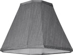 GO&SO Set of 2 Gray Bell Lamp Shades Fabric Lamp Shade,Modern Lamp Shade For Table & Floor Lamp Shade Replacement,6.5"Top x 13"Bottom x 11.2"Slant Height x 10.5''Vertical Height(Spider), Easy Assembly