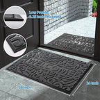 Yimobra Large Welcome Mat 36x24, Waterproof Non-Slip Outdoor Mats for Front Door Outside Entrance, Low-Profile Entryway Mat Indoor for Garage Patio, Grey
