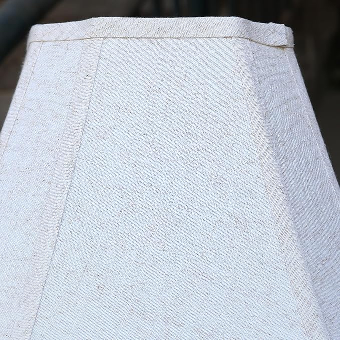 TOOTOO STAR Bell Lamp Shades, 6.5"x13"x10.5"(Spider) Rectangle Modern Lampshade for Table and Floor Lamps, Fabric Linen Hand Crafted, Assembly Required