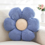 Flower Pillow,Cute Daisy Flower Shaped Throw Pillow for Home Decor,Soft Flower Throw Pillow Seating Cushion for Bedroom,Sofa,Couch (15.7",Blue)