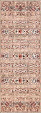 Keen Home Design 2x7 Rug - Machine Washable Runner Rug with Non-Slip Backing, Ideal for Hallway, Entryway, Kitchen, Laundry Room - Vintage, Easy Clean, Durable, Low Pile Rug - (2'6" x 7')