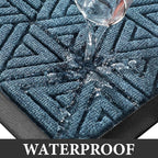 Yimobra Large Door Mat 47x24, All-Weather Waterproof Non-Slip Welcome Matt Outdoor, Heavy Duty Non Slip Doormat for Entryway for Patio and Garage Indoor, Easy Clean, Mix Blue