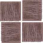 SKL Home CloudSoft Cotton Luxury 4-Piece Washcloth Set, Soft Plum