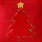 DFXSZ Christmas Pillow Covers 18x18 Yellow Star Red Christmas Tree Decoration Soft Plush Faux Fur Jacquard Throw Pillows for Bedroom Sofa Holiday Festivals Winter Home Decor PTK063B18
