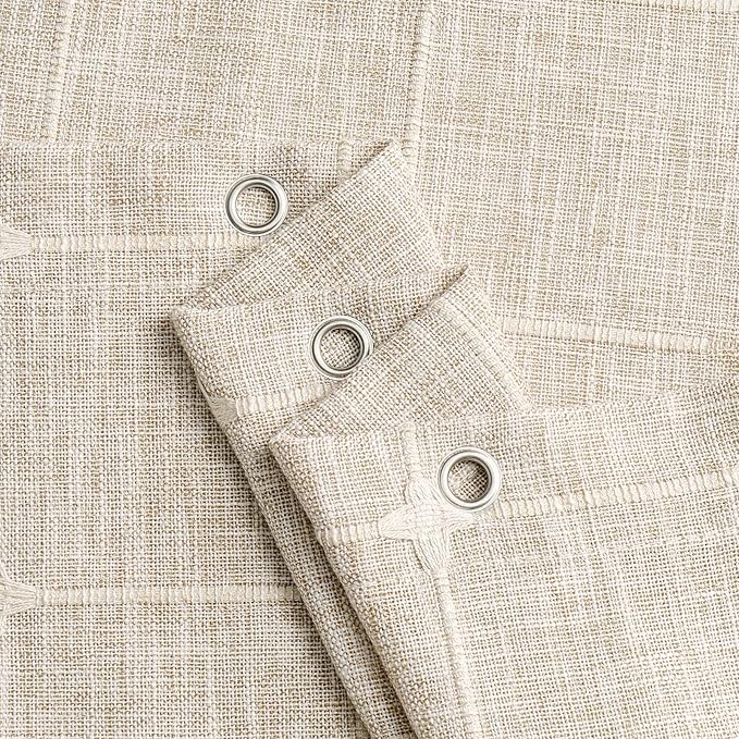 MitoVilla Boho Small Stall Shower Curtain 36 x 72, Grey Half Size Narrow Polyester Linen Tassel Cloth Fabric Shower Curtains for Chic Modern Farmhouse Country Bathroom Decor