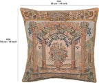 Charlotte Home Furnishings Floral Decorative Throw Pillow Cover 19x19 in, Terrasse Columns French Country Couch Pillow Case, Home Decor Cozy Tapestry Cushion Cover, European Cotton Jacquard Woven