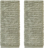 SKL Home CloudSoft Cotton Luxury 2-Piece Hand Towel Set, Sage