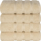 American Soft Linen Luxury Hand Towels for Bathroom, 600 GSM 100% Cotton Turkish 4 Piece Hand Towel Set, 600 GSM Hand Face Towels for Kitchen, Beige Hand Towels