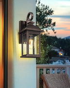 FEMILA Outdoor Wall Lantern Oil Rubbed Bronze, Exterior Wall Light Sconce with Seeded Glass, Front Porch Light Fixture for Outdoor Garage, Patio House, 4FD54B ORB