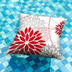Red and Pink Grey Floral Pillow Covers 20x20 Set of 2 Outdoor Waterproof Decorative Throw Pillows Valentines Pillow Covers Polyester Cushion Case Decor for Couch Patio Funiture Garden Porch 01X20